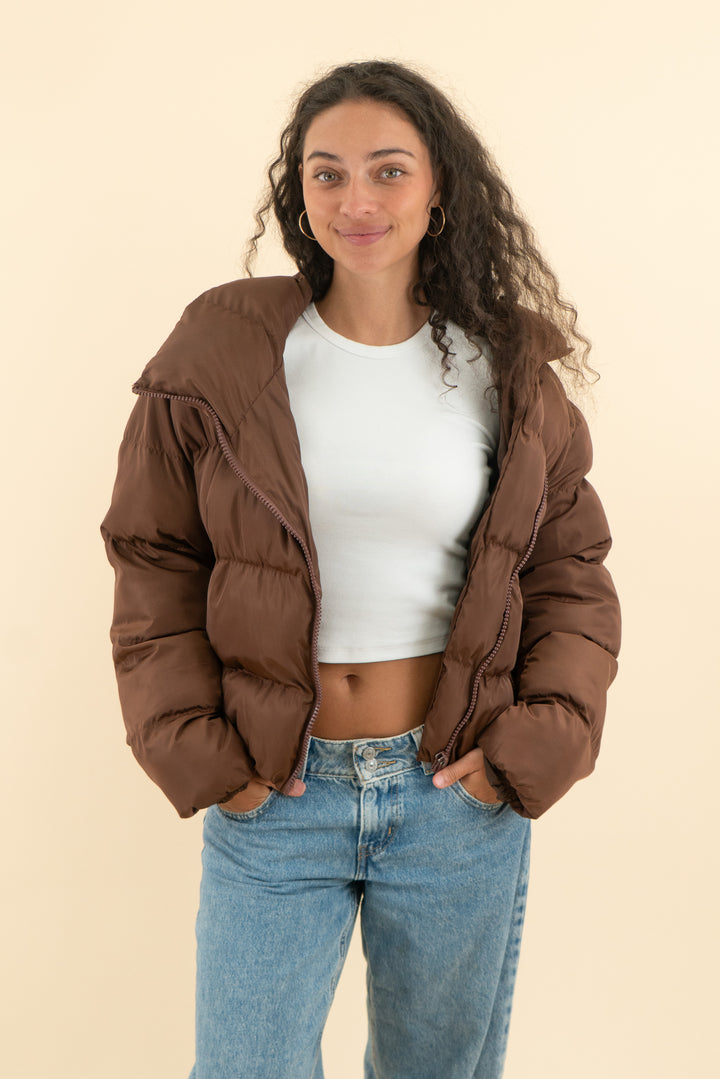 AUCTION toast society brown jupiter puffer jacket (m)