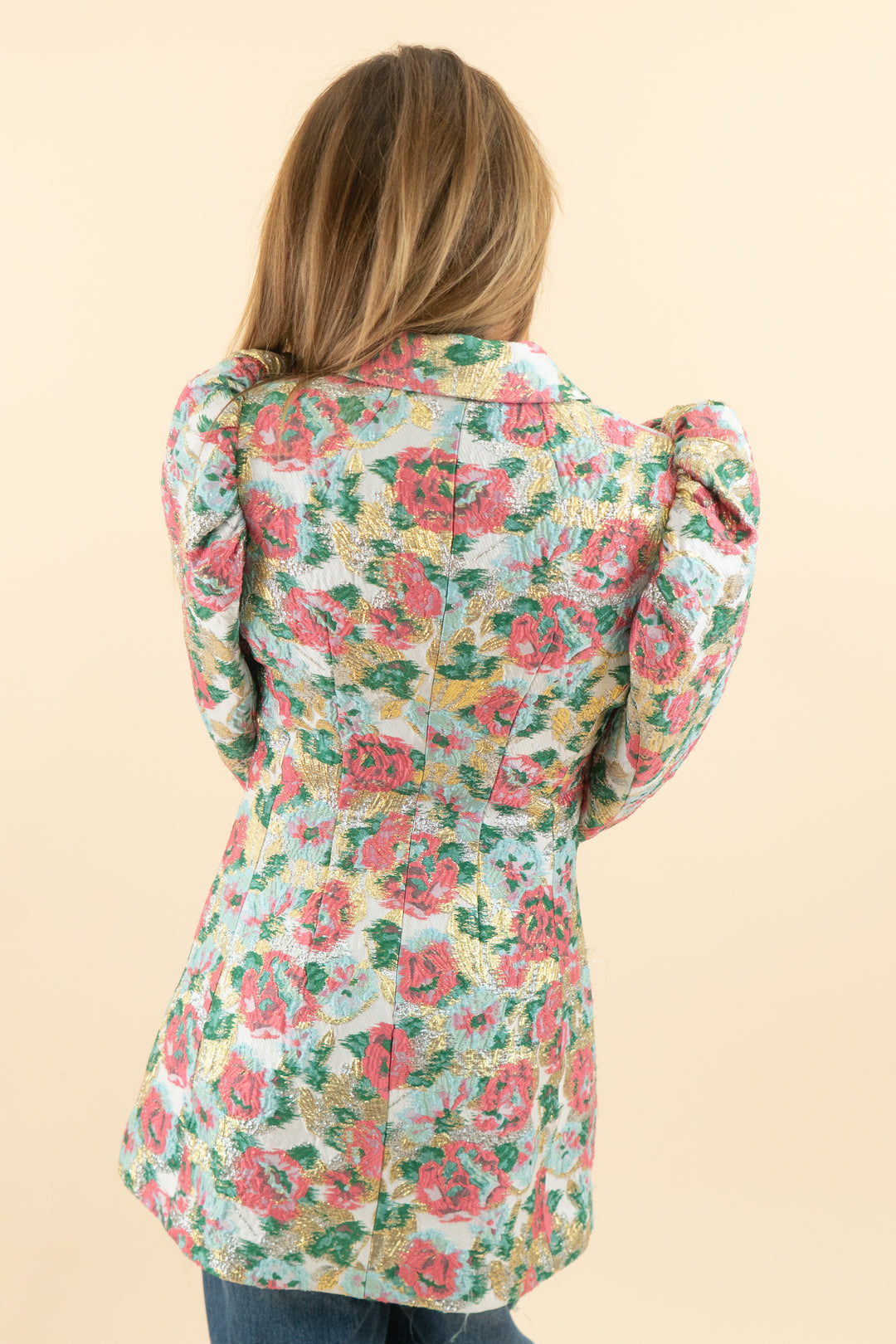 AUCTION rotate floral shimmer blazer dress (4)