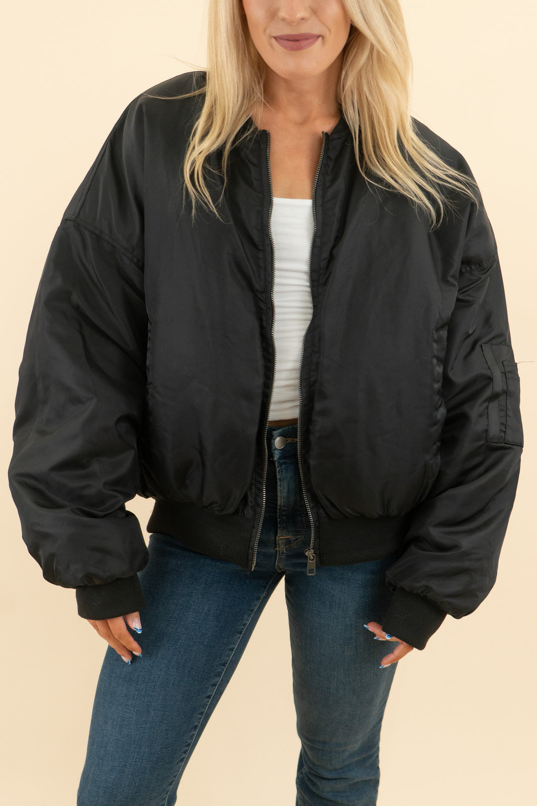 AUCTION lioness black essential bomber jacket (m)