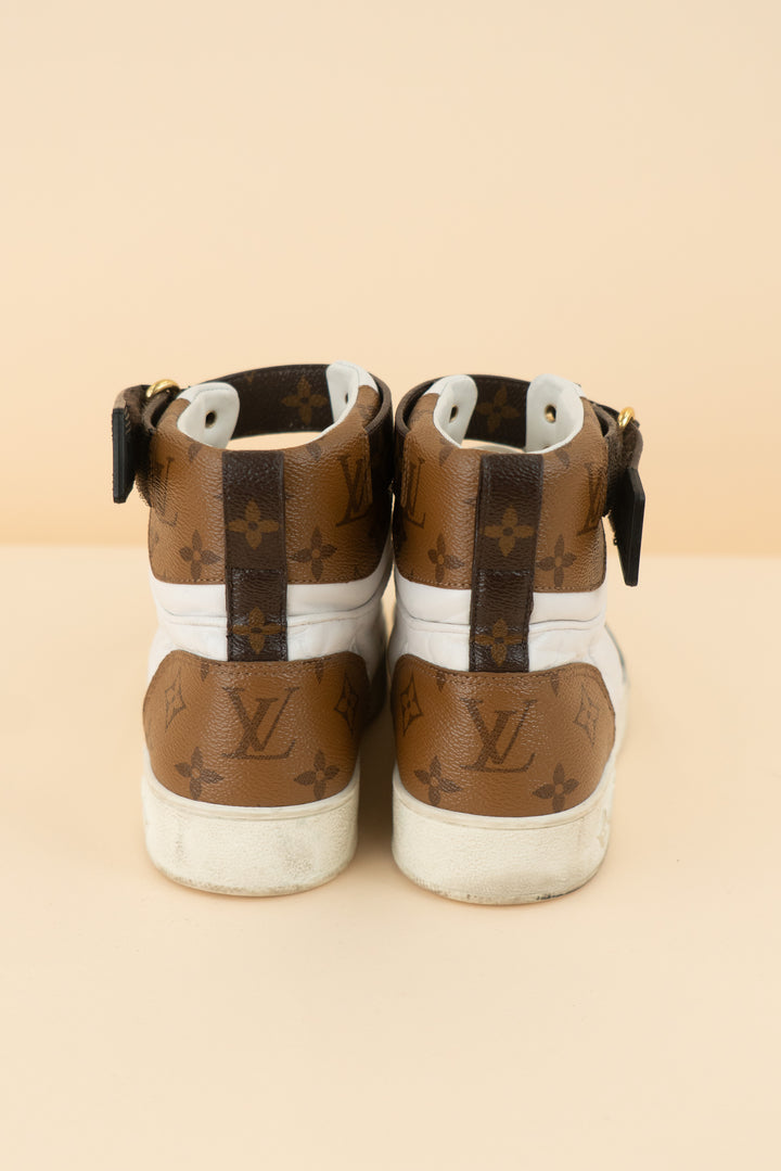 AUCTION louis vuitton high top sneakers (38.5/ US 7.5-8.5; retail $1,425)