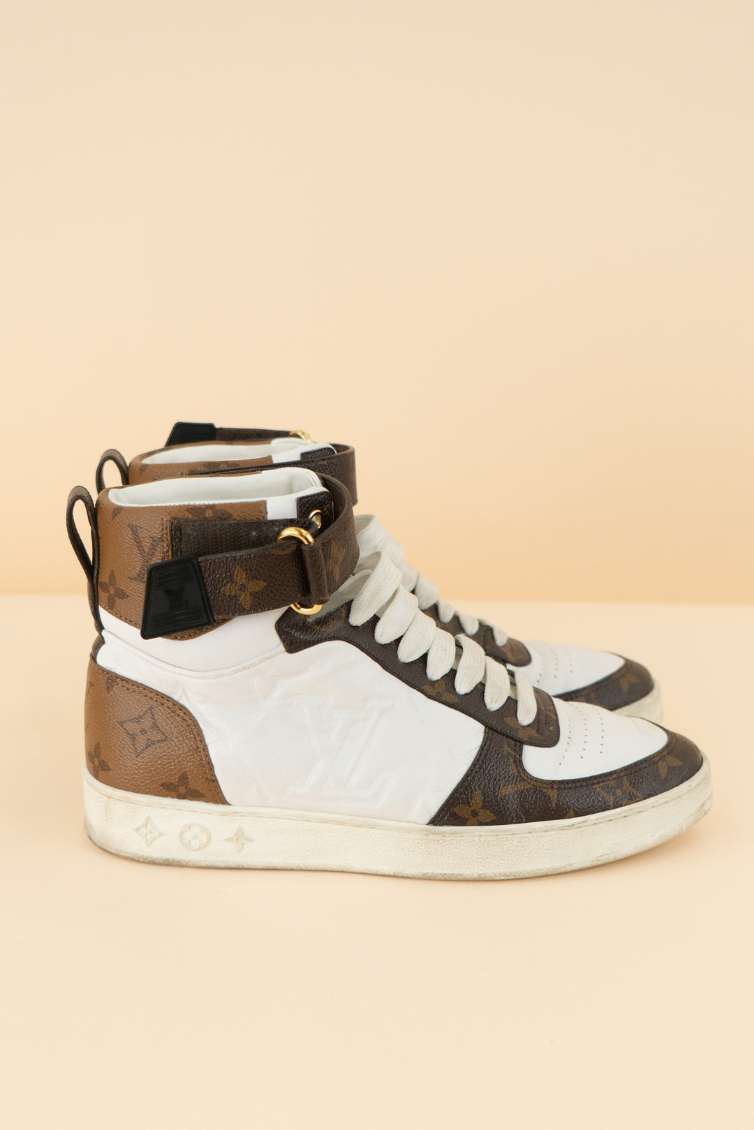 AUCTION louis vuitton high top sneakers (38.5/ US 7.5-8.5; retail $1,425)