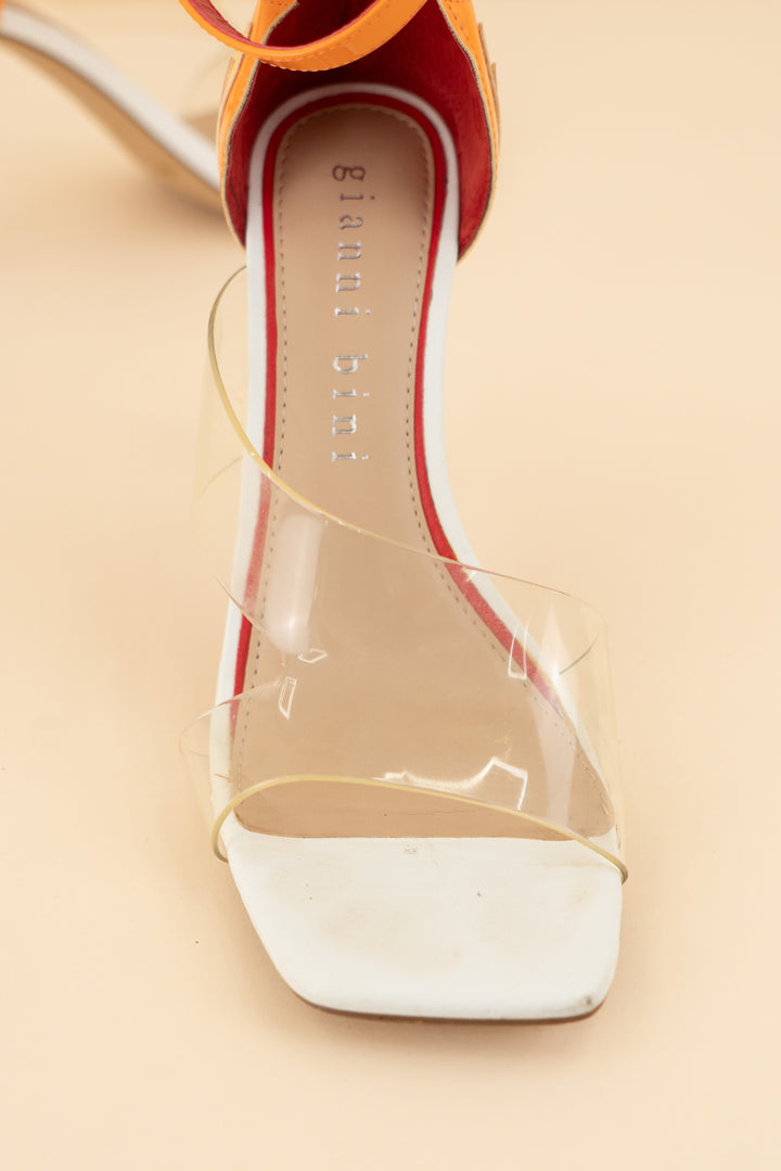 AUCTION gianni bini flame pattern and clear heels (8)