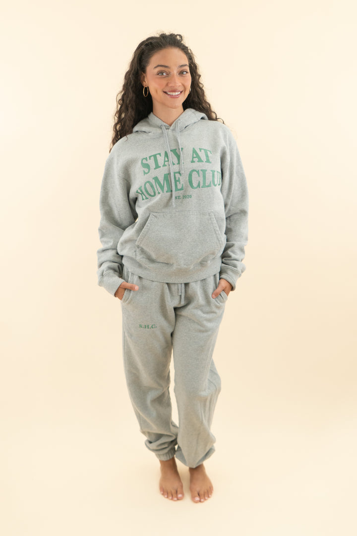 AUCTION hommebody grey "stay at home club" hoodie and jogger set (m)