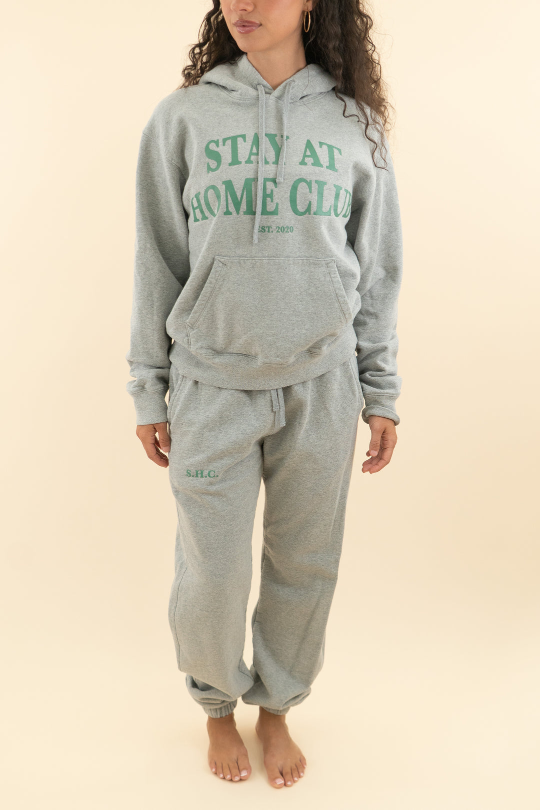 AUCTION hommebody grey "stay at home club" hoodie and jogger set (m)