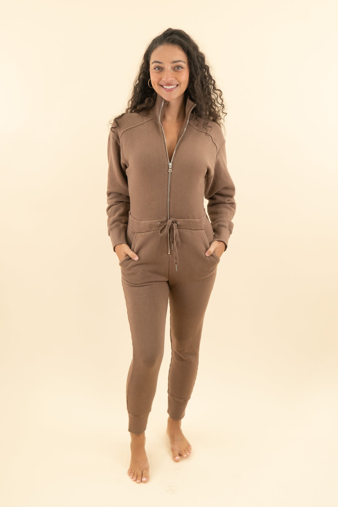 marissa webb brown sweat jumpsuit (m; retail $345)*