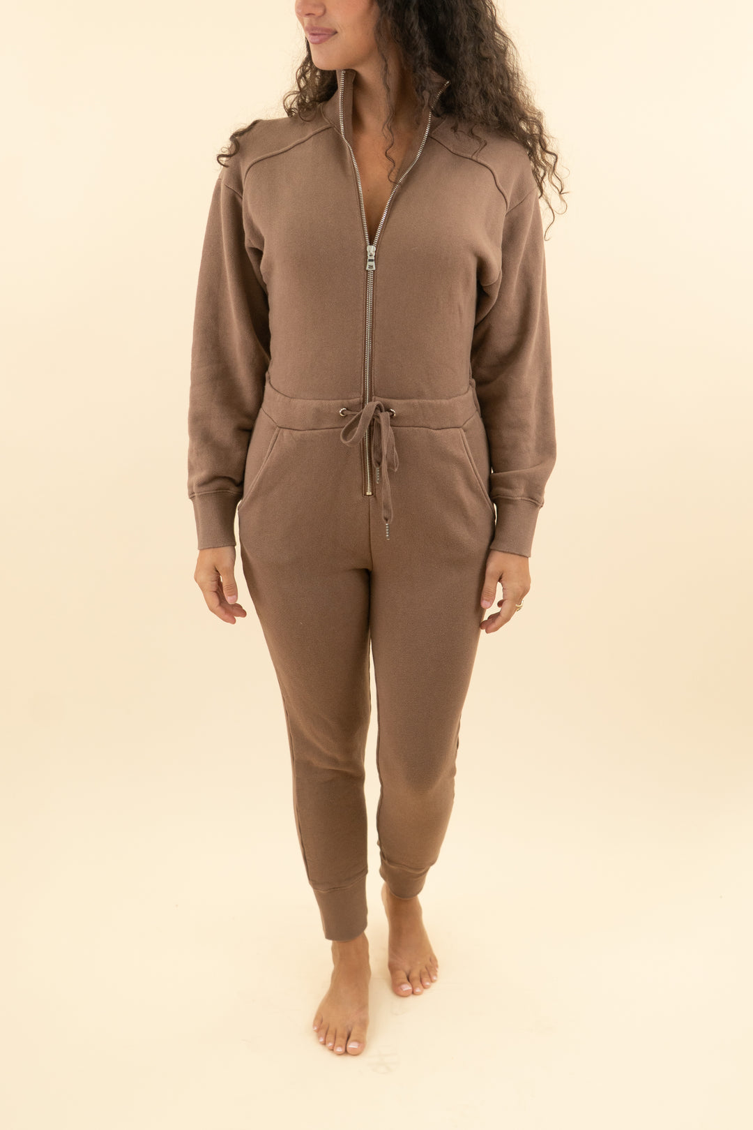 marissa webb brown sweat jumpsuit (m; retail $345)*