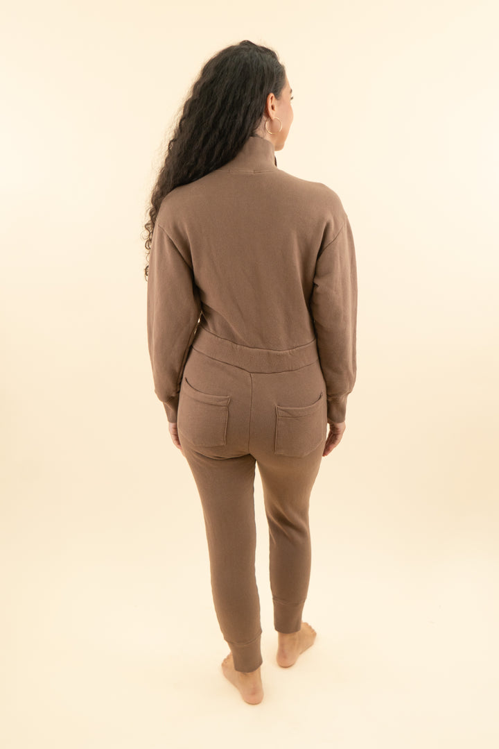 marissa webb brown sweat jumpsuit (m; retail $345)*