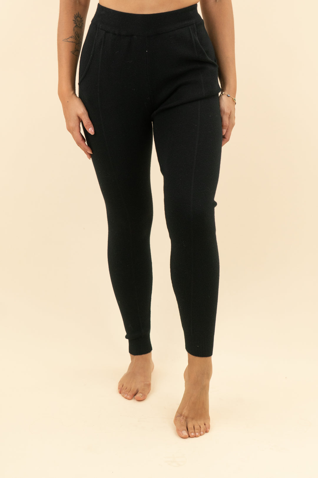 jlux label black ribbed joggers (s; retail $80)