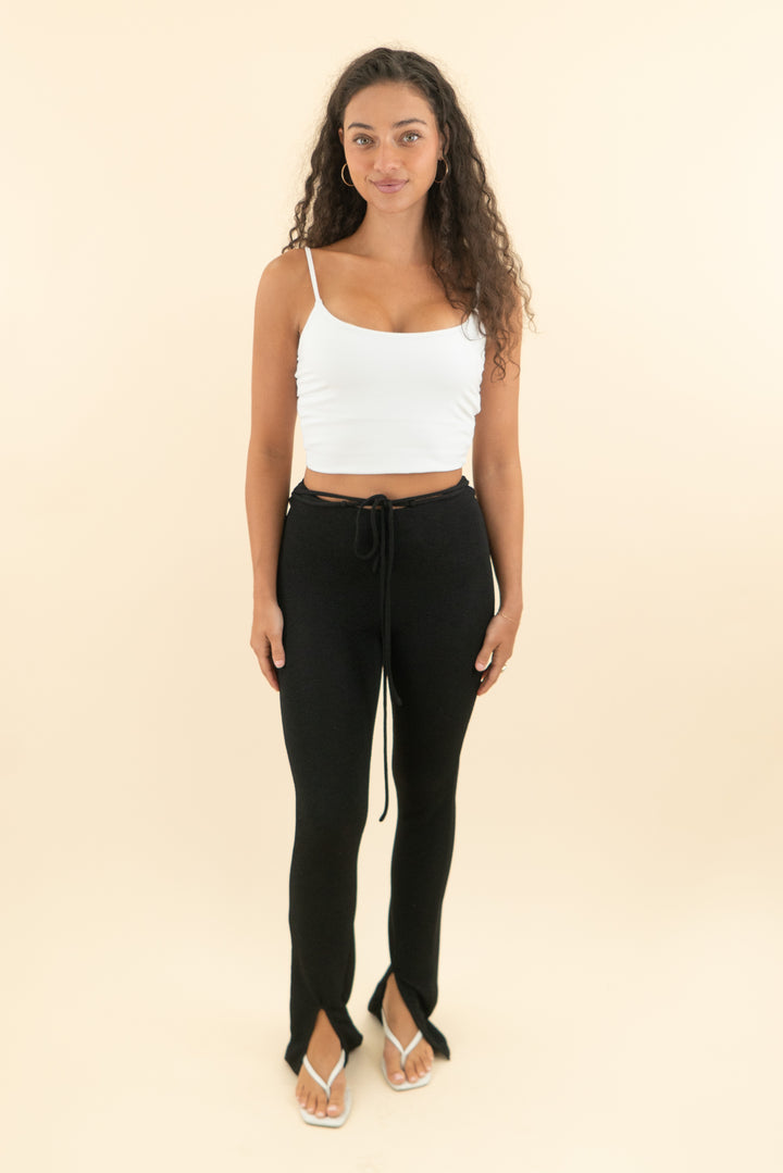 camila coelho black textured pants (s; retail $179)