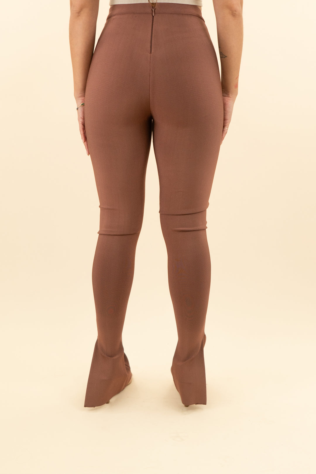 house of cb brown knit pants (s; retail $149)