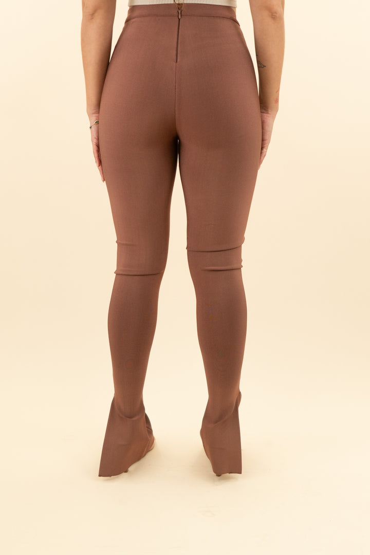 house of cb brown knit pants (s; retail $149)