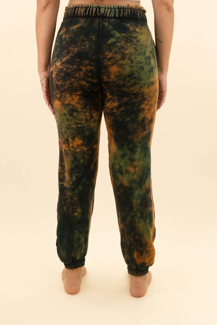 cotton citizen black bleach tie dye joggers (s; retail $195)