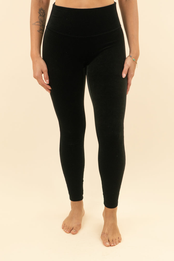 spanx black velvet leggings (m; retail $110)