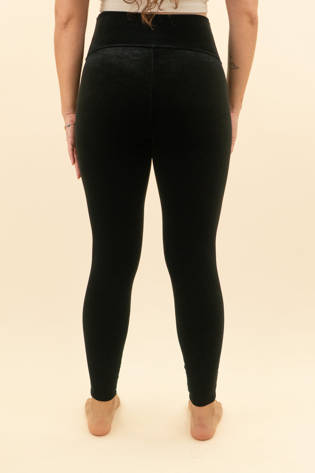 spanx black velvet leggings (m; retail $110)