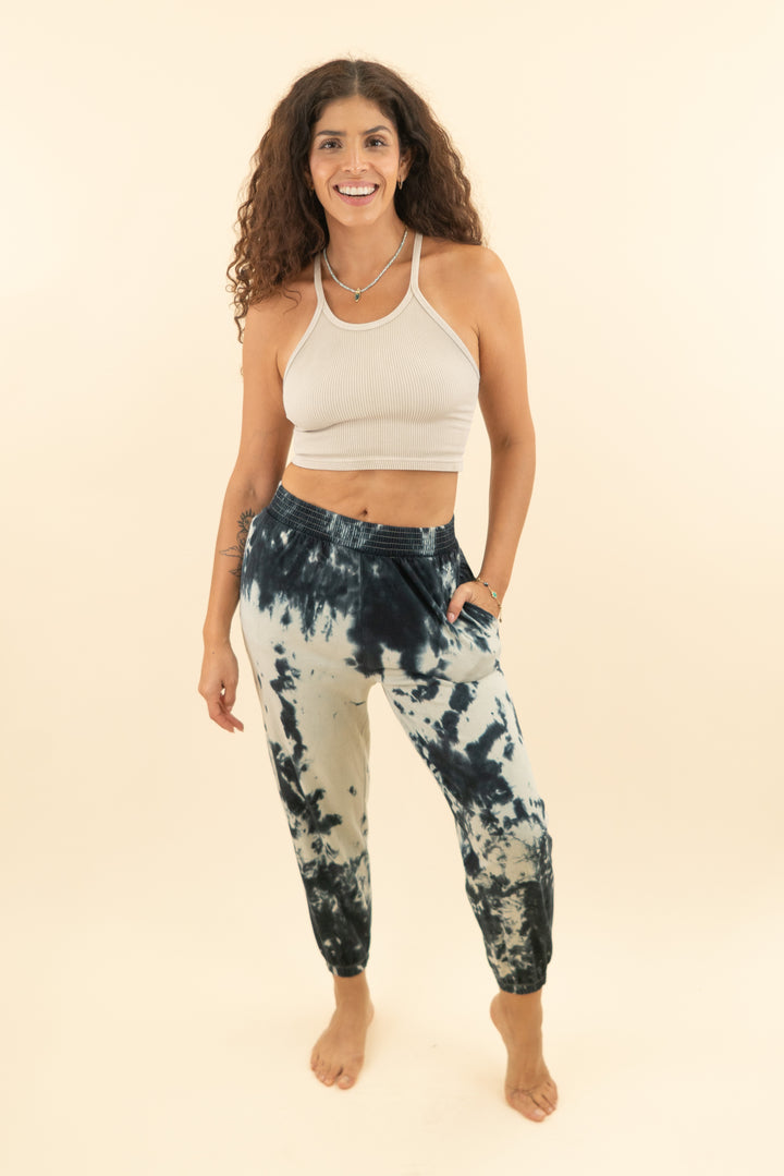 zara navy tie dye joggers (m; retail $39.90)