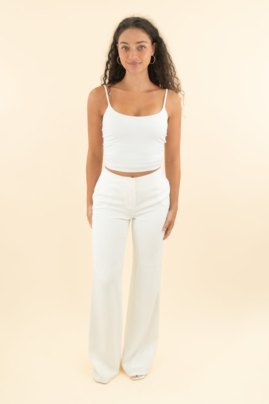 white sheer lined pants (4; retail $79)