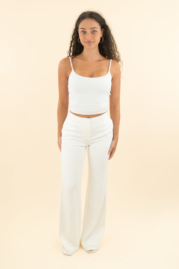 white sheer lined pants (4; retail $79)