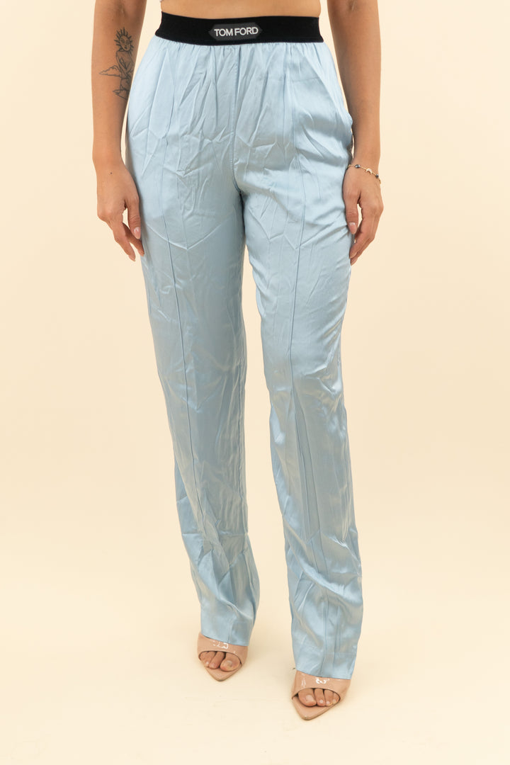 AUCTION tom ford baby blue satin pants (s)