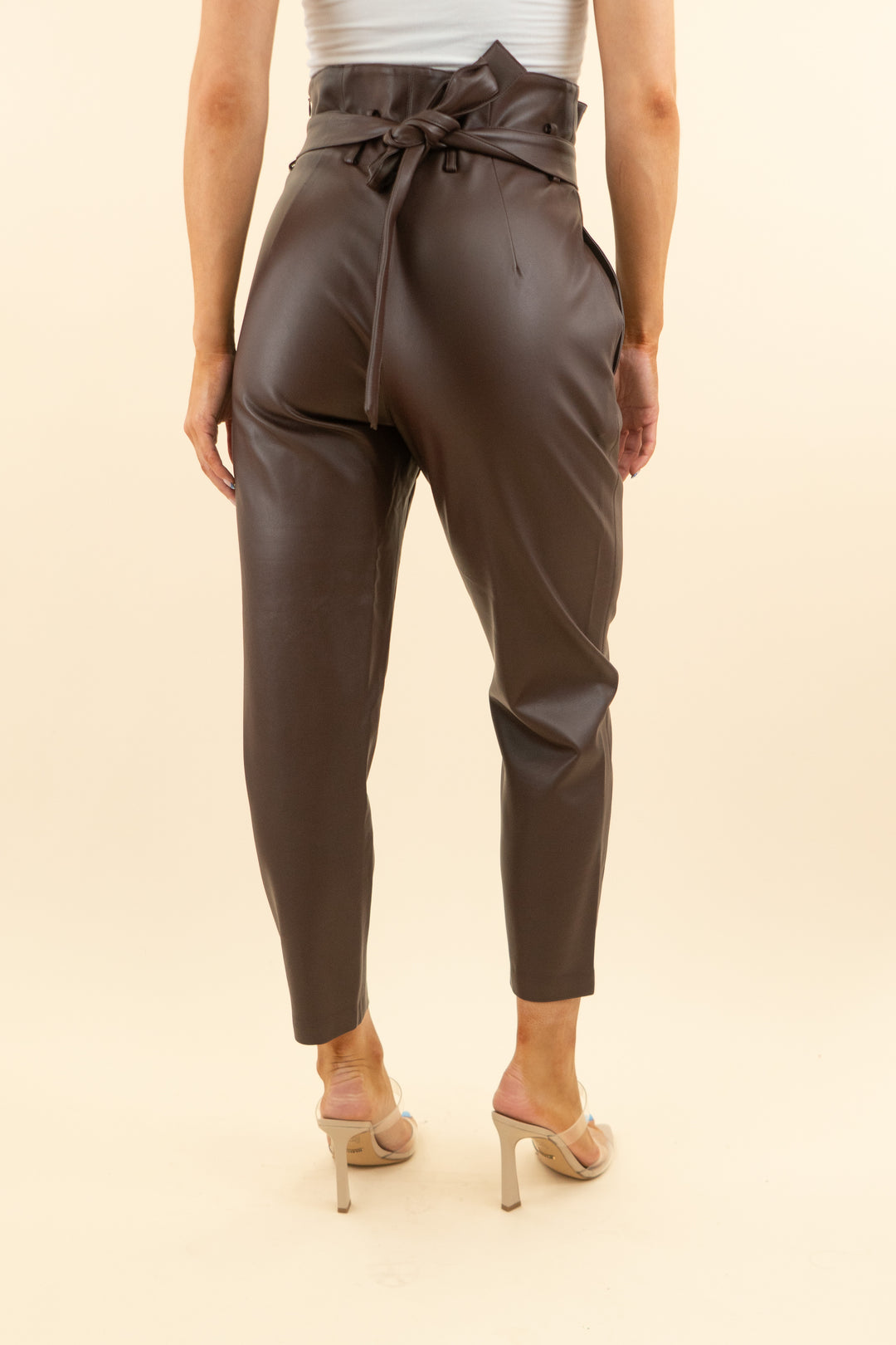 amanda uprichard chocolate leather pants (s; retail $216)
