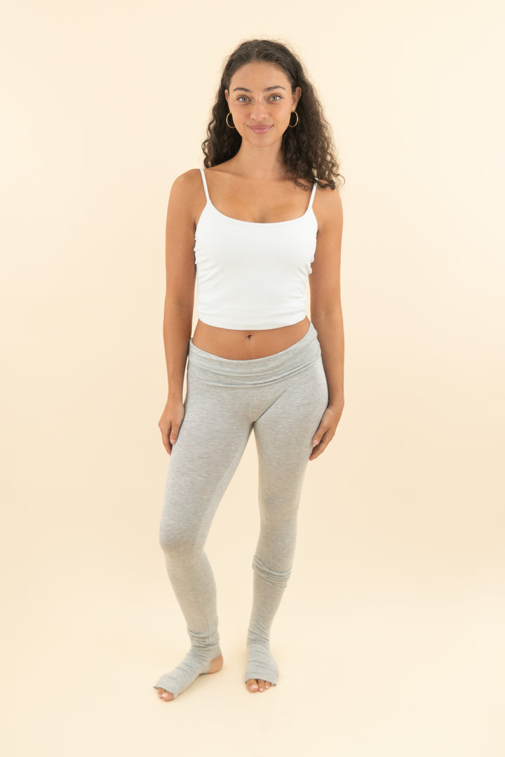 norma kamali grey super soft fold over lounge pants (s; retail $145)