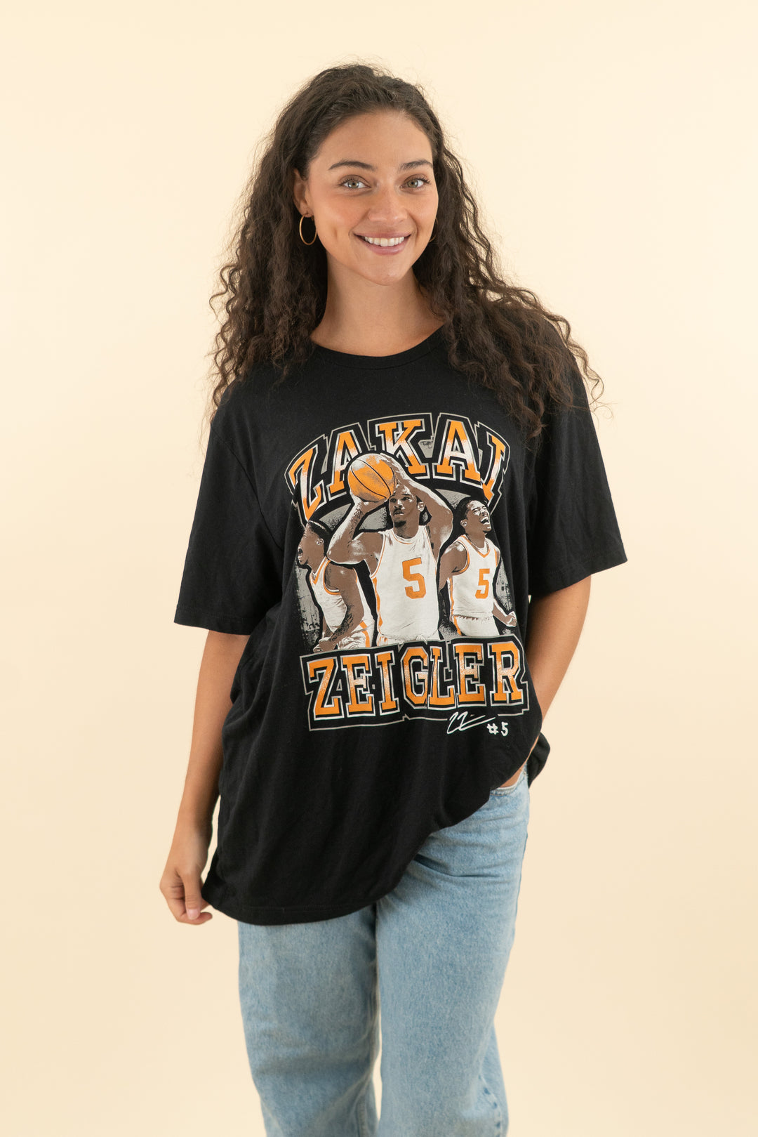 black zakai zeigler graphic tee (xl; retail $39)