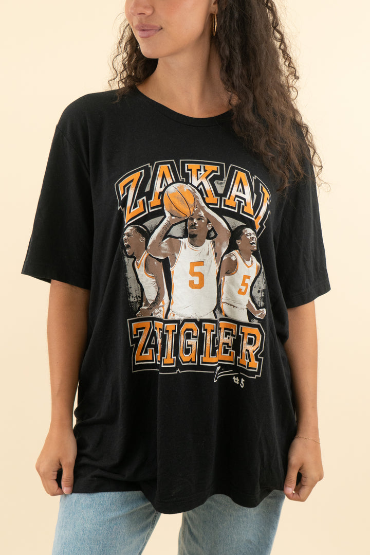 black zakai zeigler graphic tee (xl; retail $39)