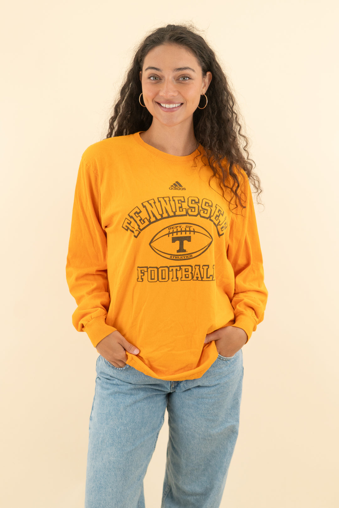 orange tennessee long sleeve football t-shirt (m; retail $55)