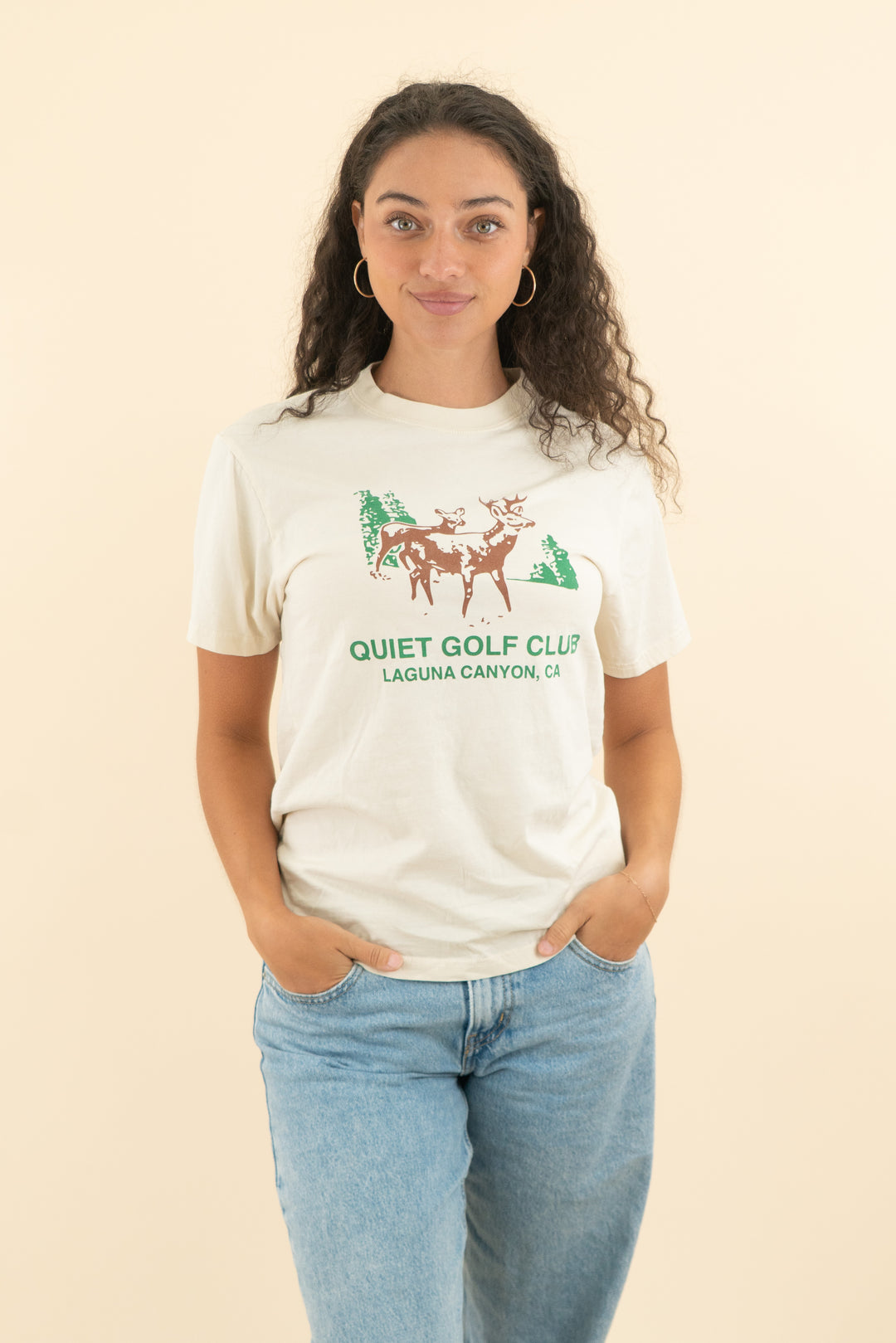 AUCTION quiet golf cream golf club t-shirt (s)
