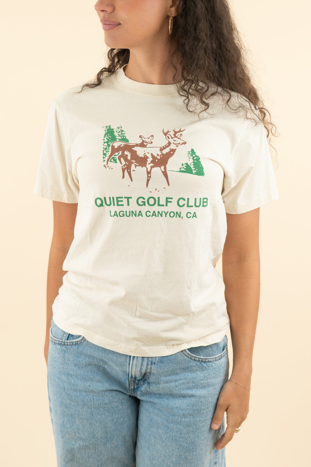 AUCTION quiet golf cream golf club t-shirt (s)