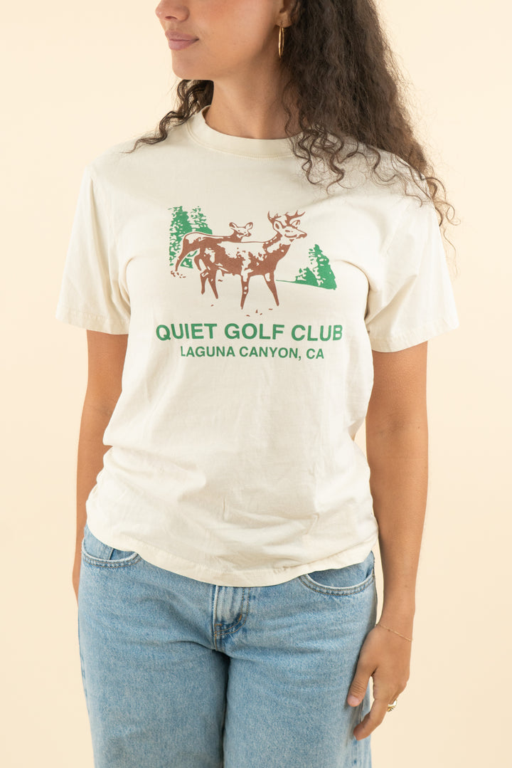 AUCTION quiet golf cream golf club t-shirt (s)