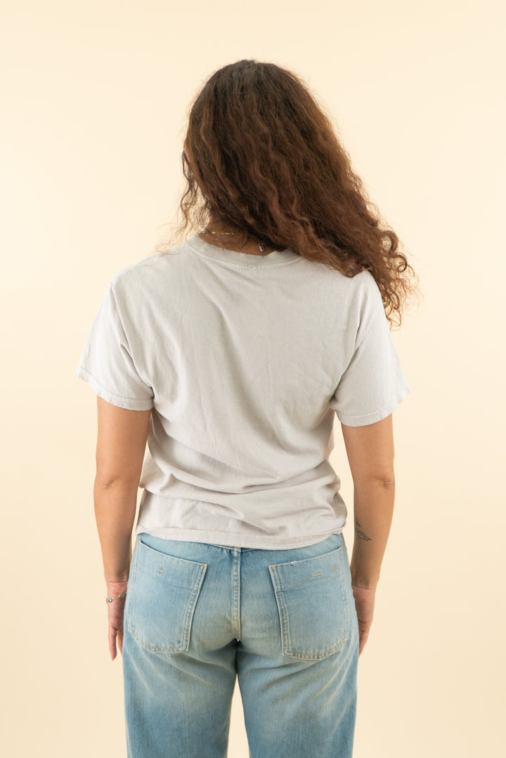 bravado cream grey guns n roses distressed graphic tee (m)