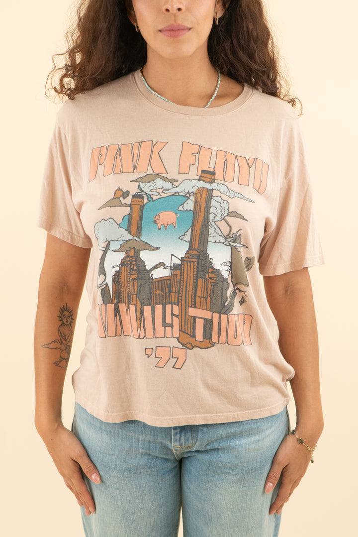 AUCTION daydreamer tan pink floyd graphic tee (m)