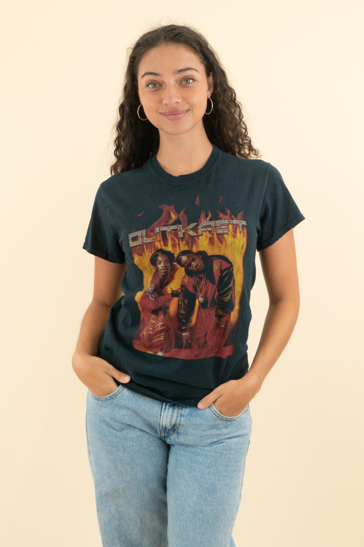 outkast black graphic tee (s; retail $55)