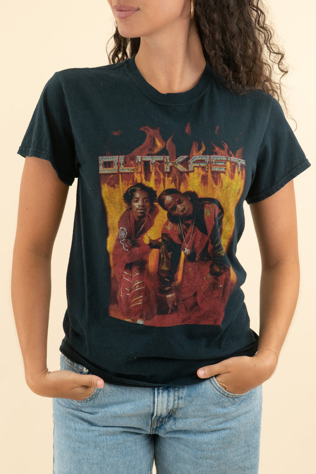 outkast black graphic tee (s; retail $55)