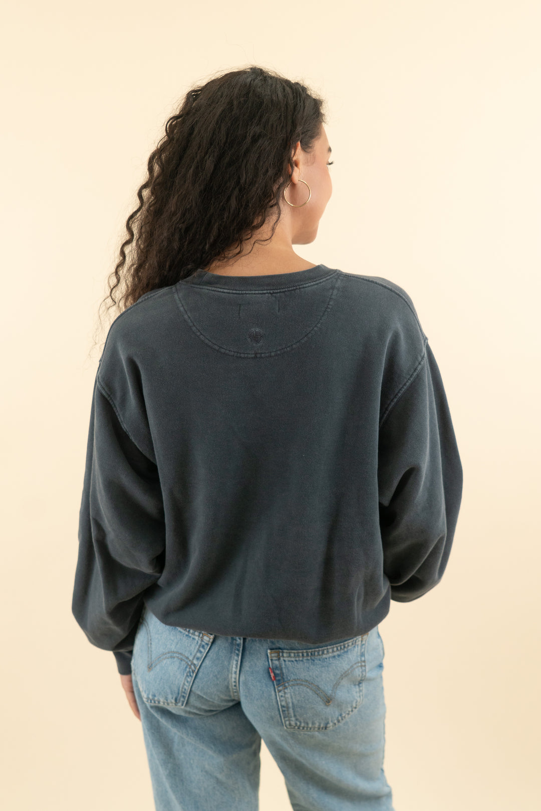 anine bing navy cities sweatshirt (m)