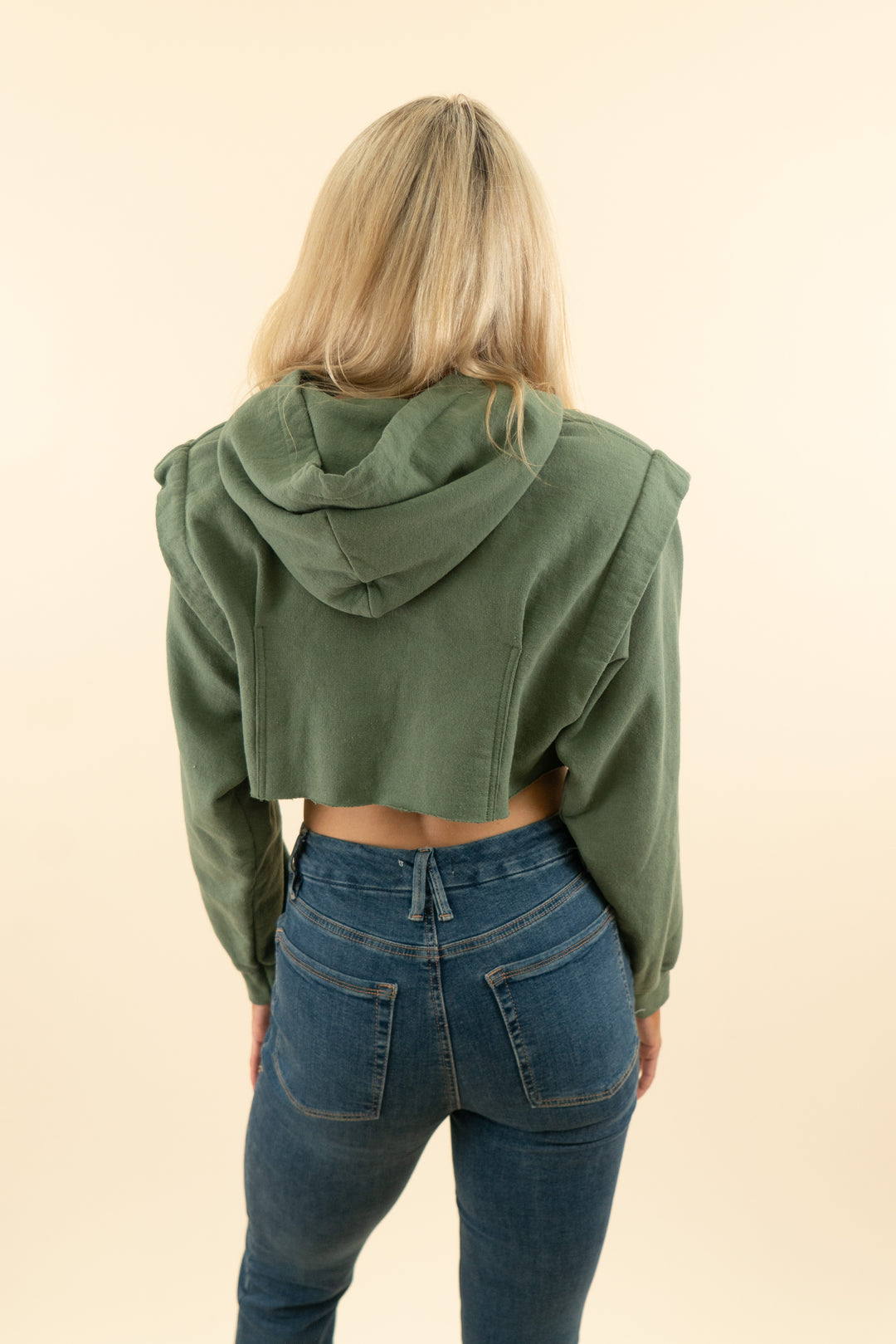 AUCTION ronny kobo army cropped hoodie (m)