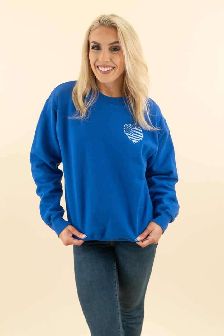 AUCTION cobalt blue "nobody likes an asshole" crewneck sweatshirt (s)