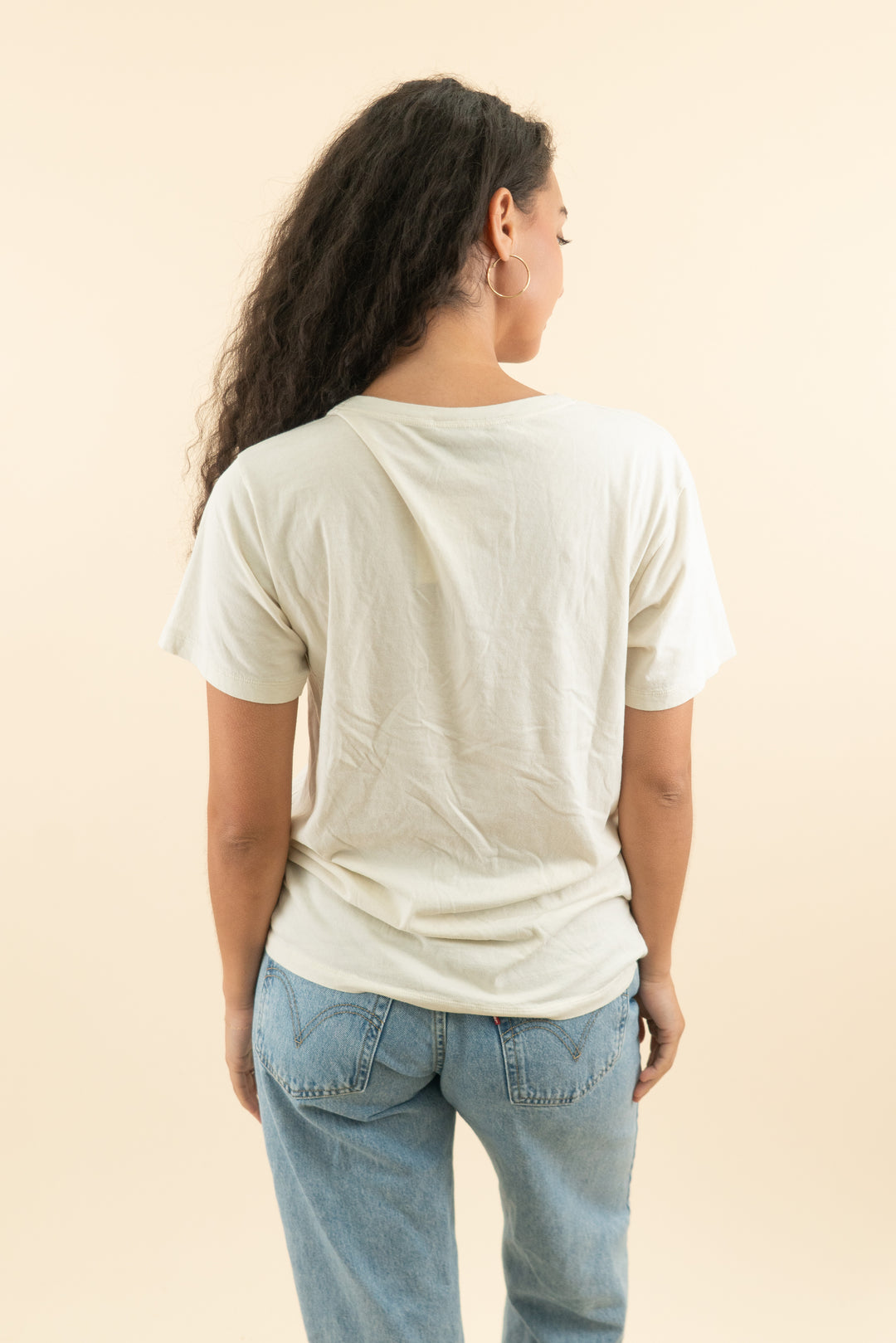 AUCTION gucci cream navy and blue logo cities tee (s)