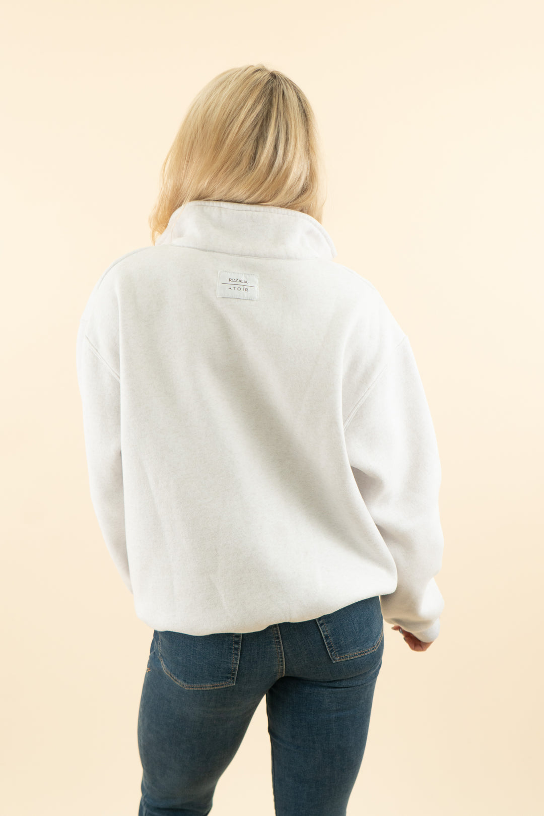 atoir x rozalia light grey collared sweatshirt (m; retail $170)