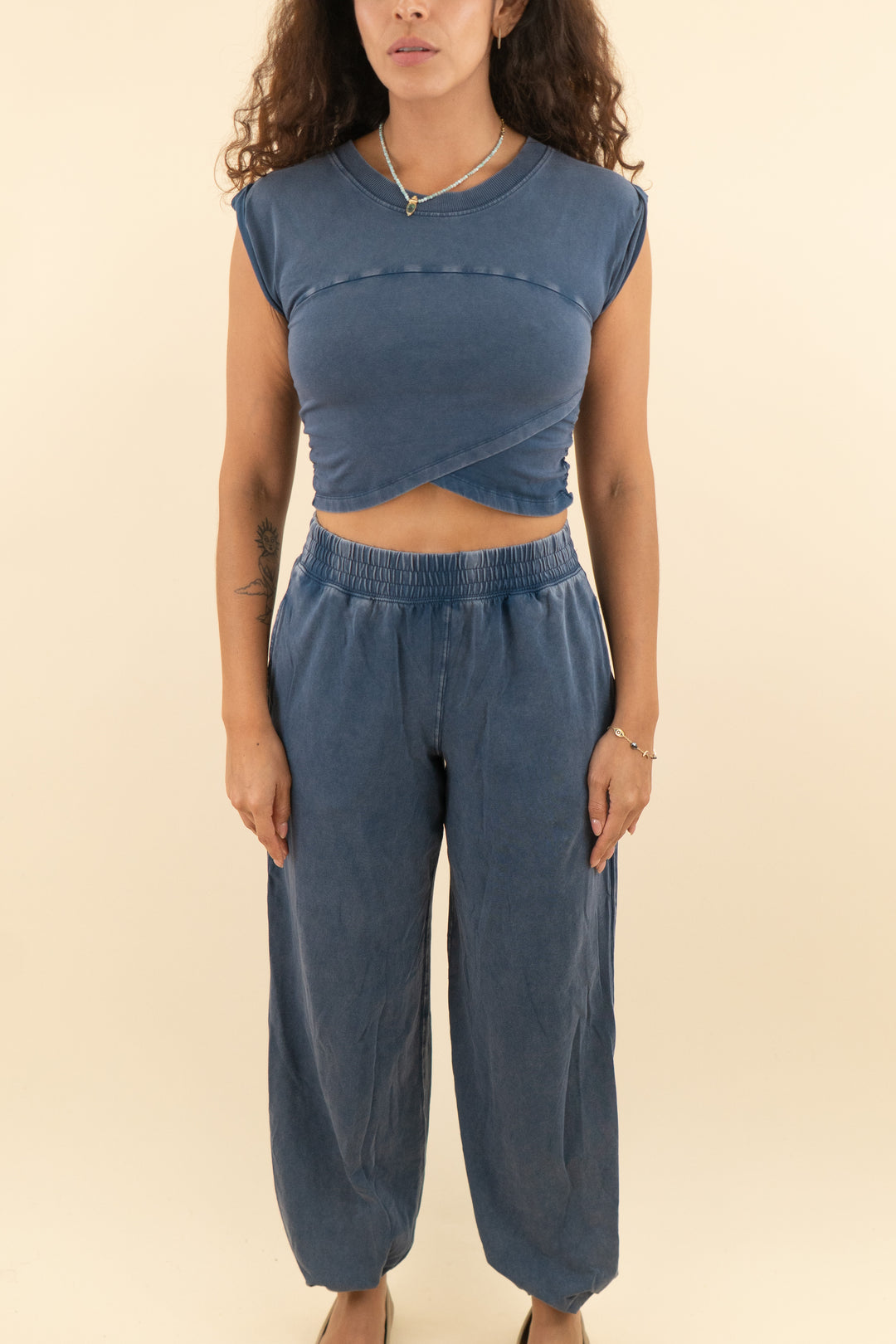 fp movement slate blue hot shot crossover set (s; retail $98)