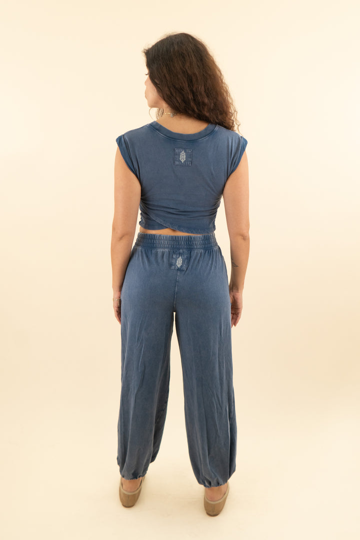 fp movement slate blue hot shot crossover set (s; retail $98)