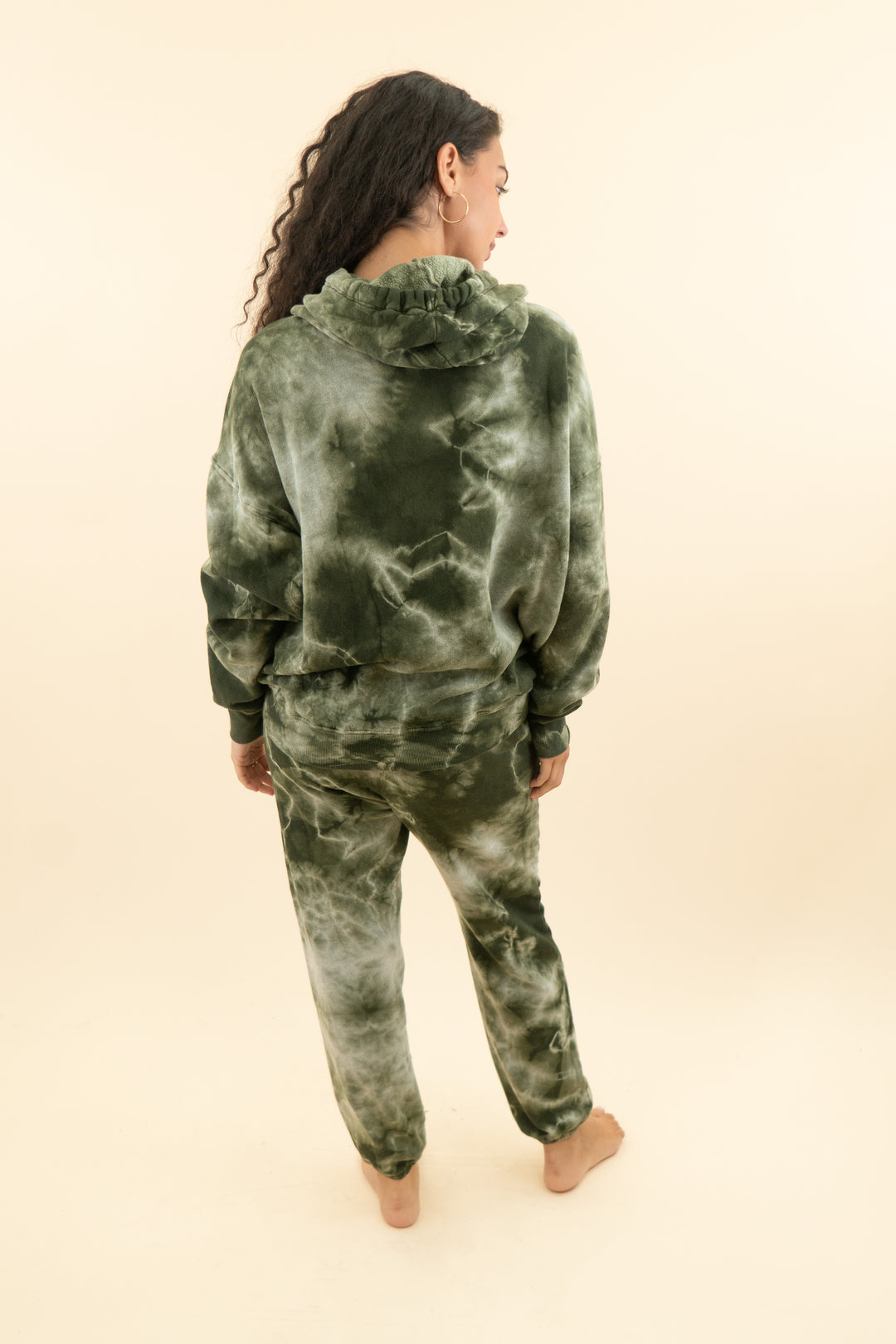 AUCTION michael stars green tie dye sweat set (s)