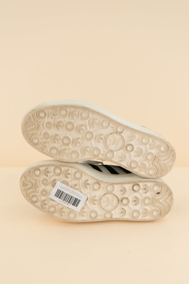 adidas black and white gazelle sneakers (7; retail $120)