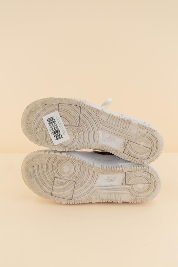 AUCTION nike white/leopard air force sneakers (8)