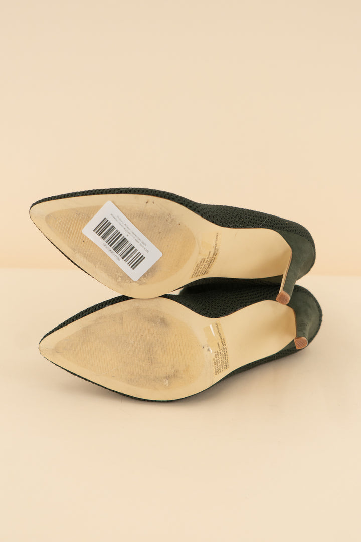 shoedazzle olive green knit sock bootie (8; retail $59.95)