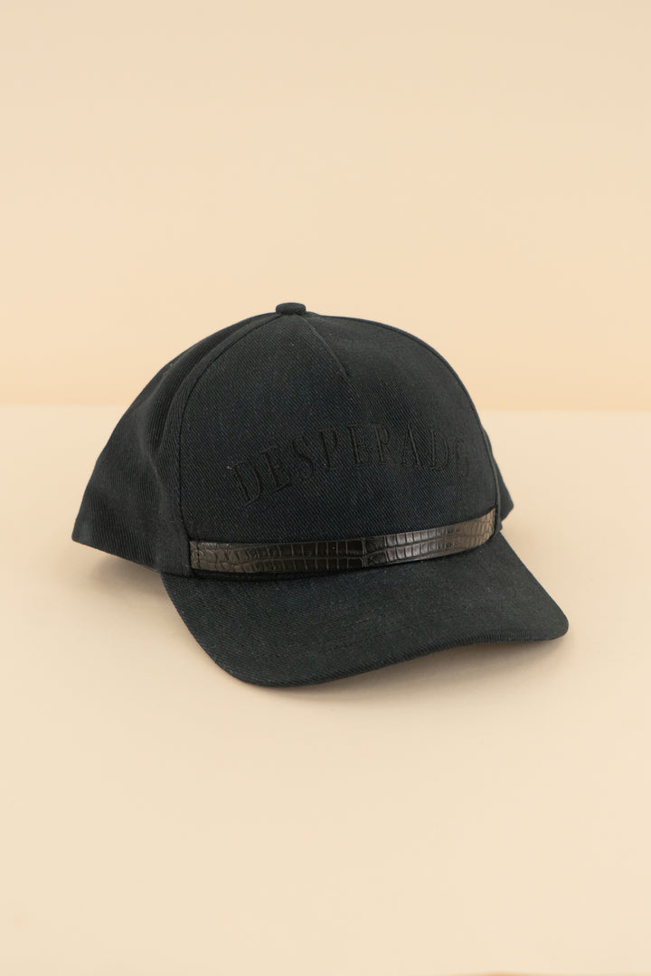 desperado soul black desperado embroidered baseball cap (os; retail $250)