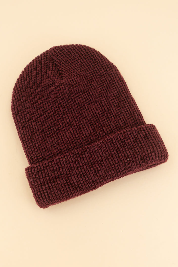 AUCTION tribe maroon beanie (os)