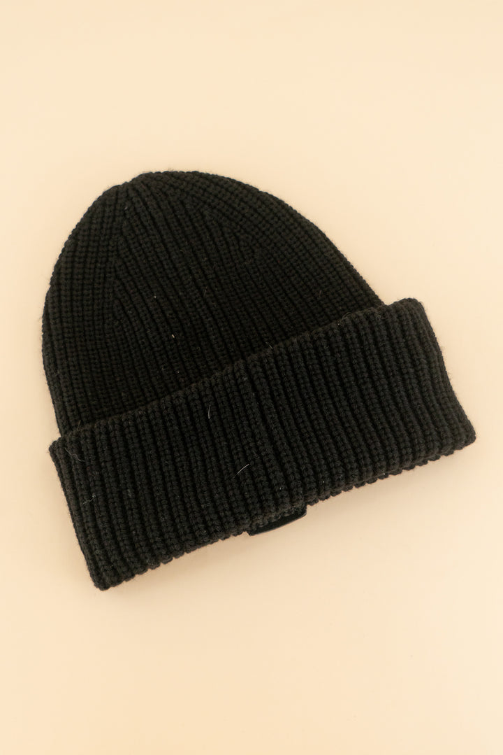 AUCTION all saints black knit beanie (os)
