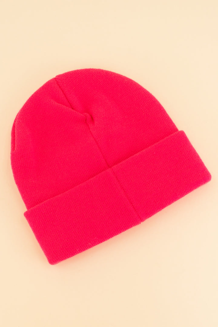 american bonfire neon pink beanie (os; retail $25)