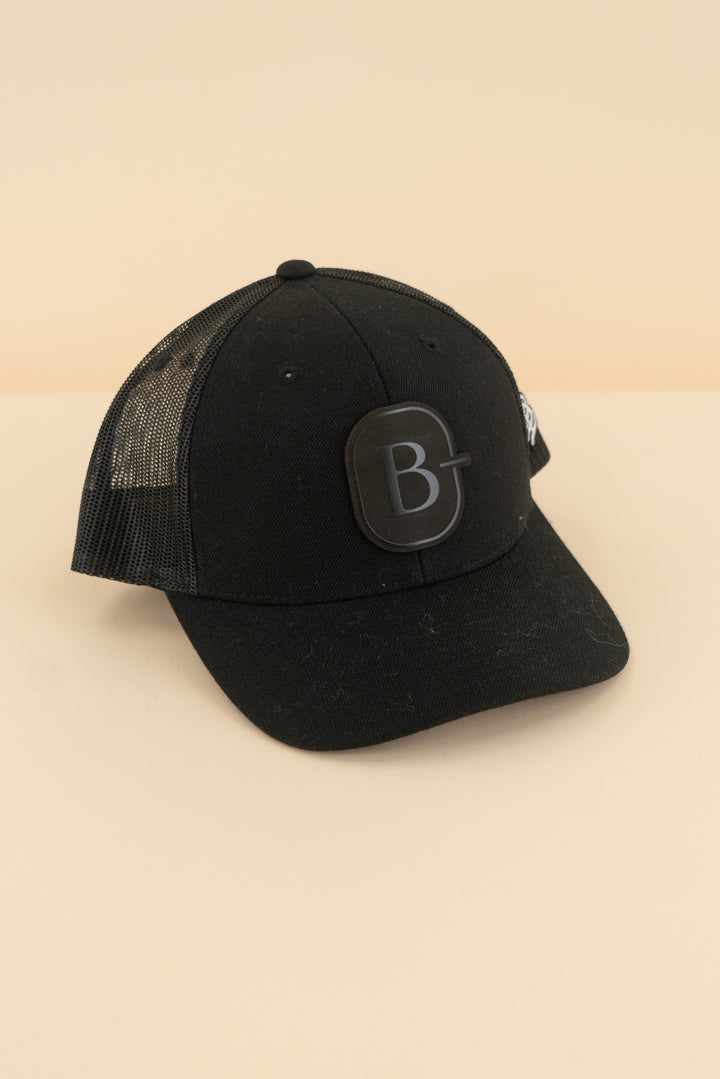 branded bills black trucker hat (os; retail $34)